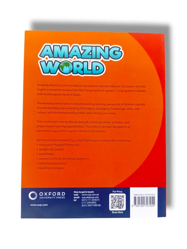 Inside pages of Oxford Amazing World 3 with colorful lessons