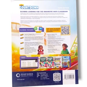 : Inside pages of Oxford Countdown 5 showing algebra and geometry exercises