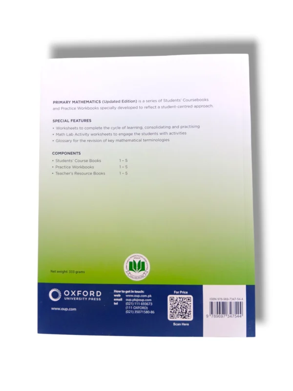 Inside pages of Oxford Primary Mathematics Workbook 4