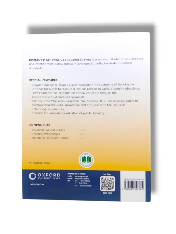 Inside pages of Oxford Primary Mathematics 1 with math exercises