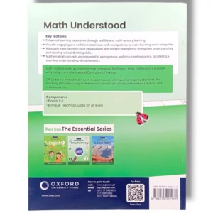 Back cover of Oxford Math Understood 1 showing publisher information and summary