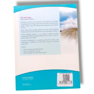 Back cover of Oxford Story Book The Two Frogs with summary and ISBN details