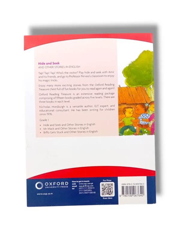 Inside page of Oxford Story Book Hide and Seek showing interactive scenes