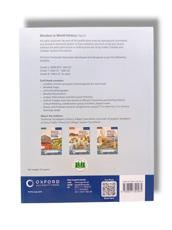 Inside page of Oxford Window to World History 6 APS