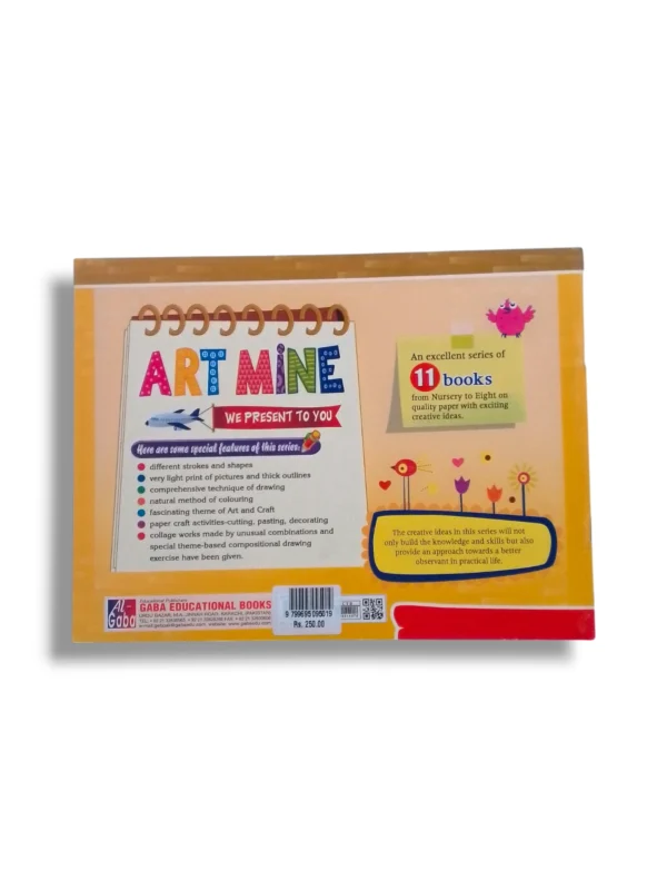 Inside pages of GABA Art Mine 7 with creative art exercises