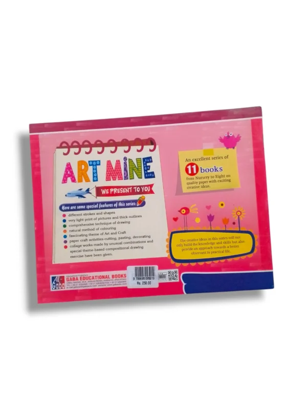 Inside pages of GABA Art Mine 6 with creative art exercises