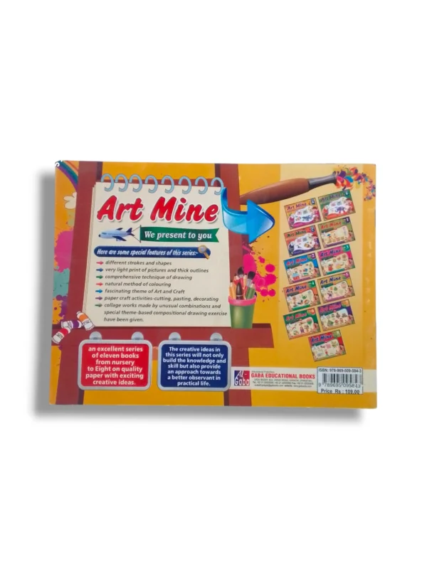 Inside pages of GABA Art Mine 5 showing advanced art and craft exercises