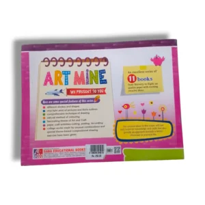 Inside pages of GABA Art Mine 4 featuring drawing and craft activities