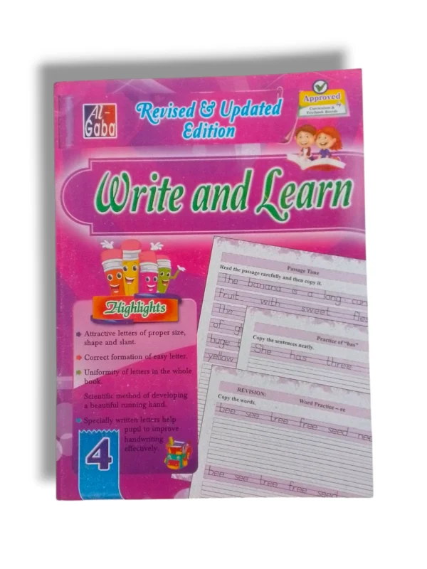 GABA Write and Learn 4 advanced handwriting workbook cover