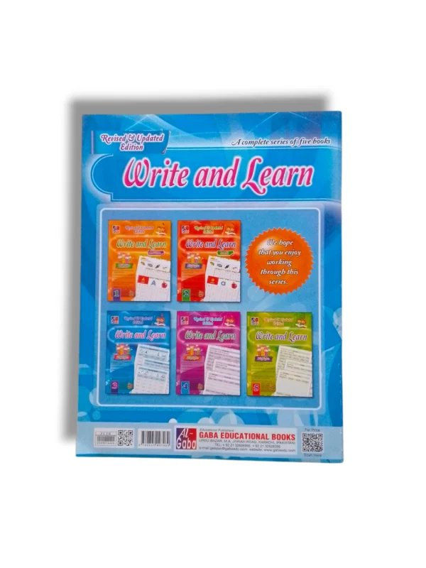 Inside pages of GABA Write and Learn 3 with writing activities