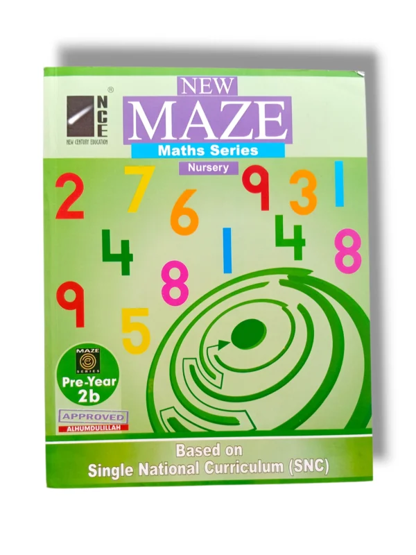 NCE Maze Maths Series Nursery book cover for preschool kids