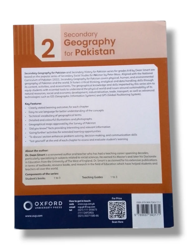 Page view of Oxford Secondary Geography for Pakistan 7 with maps and exercises