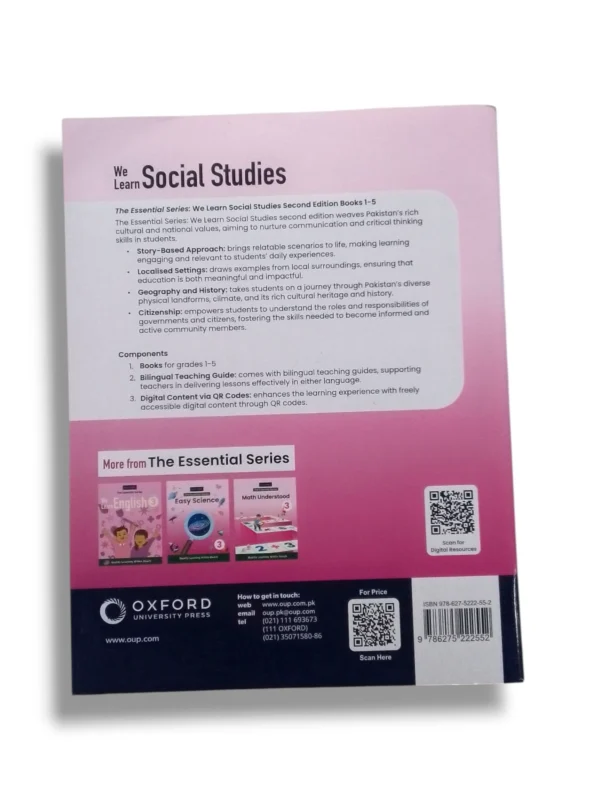 Pages from Oxford We Learn Social Studies 3 with illustrations and exercises