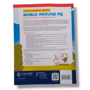 Inside pages of Oxford World Around Me KG workbook