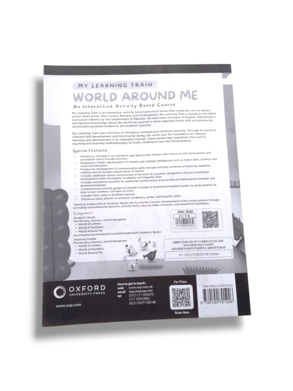 Inside pages of Oxford World Around Me KG Worksheet