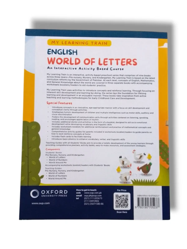 Inside Pages of Oxford World of Letters Pre-Nursery Book