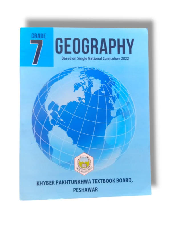 KPK Geography 7 (EM) textbook cover for Class 7 students