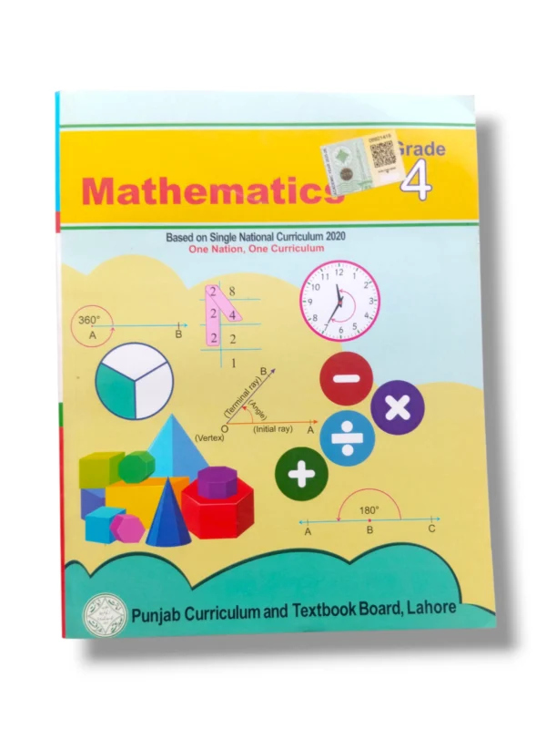 PTB Mathematics 4 Punjab Textbook Board Front Cover