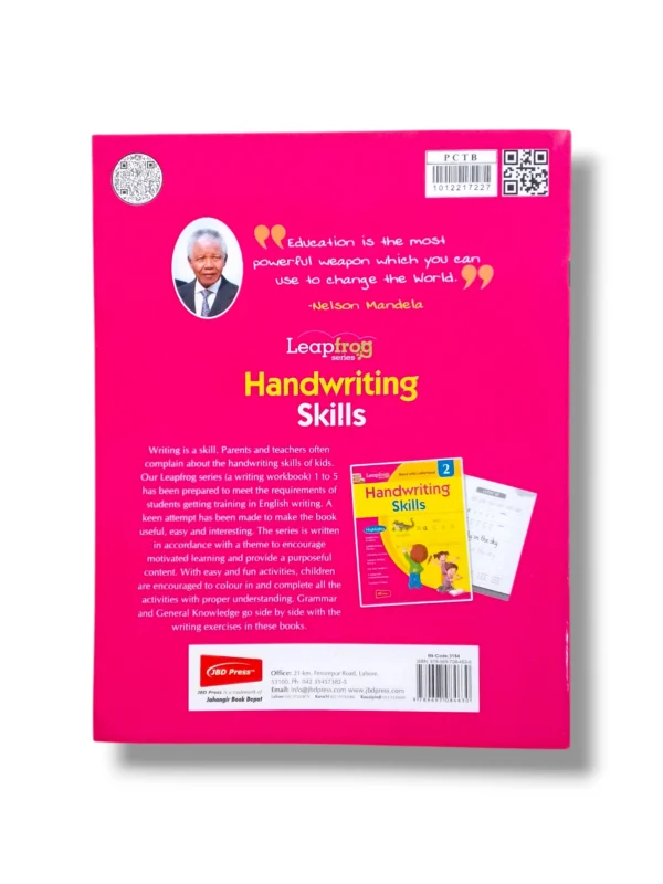 Leapfrog Hand Writing Skills 2 workbook with writing exercises