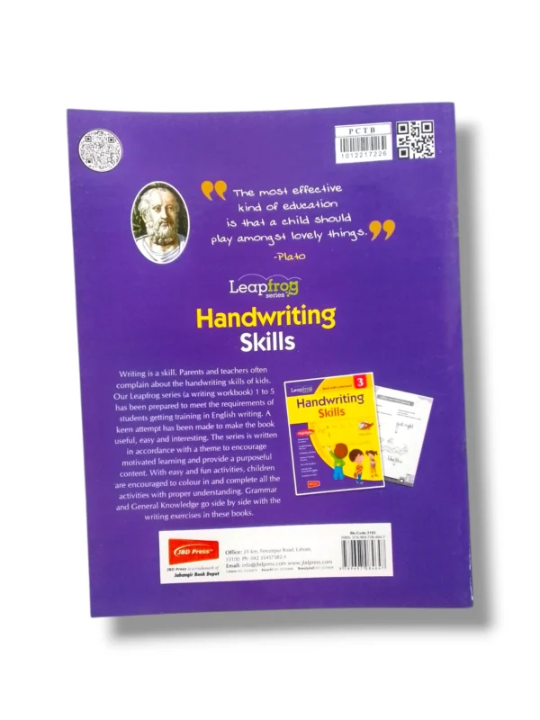 Leapfrog Hand Writing Skills 3 workbook with writing exercises