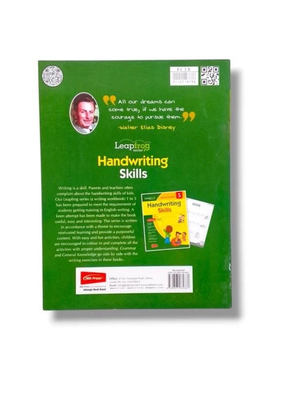 Leapfrog Hand Writing Skills 5 workbook with advanced writing exercises
