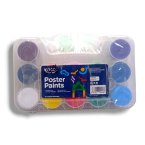Kidco Poster Paints 1248 - Set of 12 Non-Toxic Art Paints for Kids