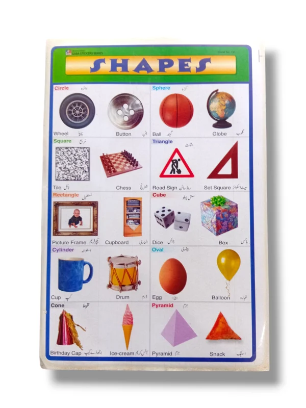 Shapes Chart 131 with colorful geometric illustrations including circle