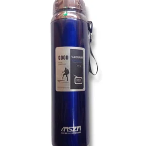 Dark blue Vacuum Steel Water Bottle 6021 keeping drinks hot or cold.