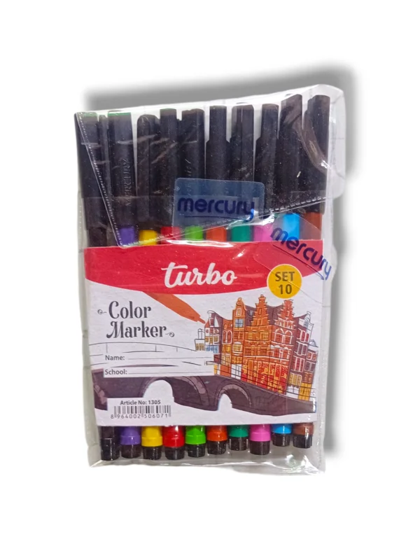 Turbo Color Marker 1305 in vibrant hues for art and design.