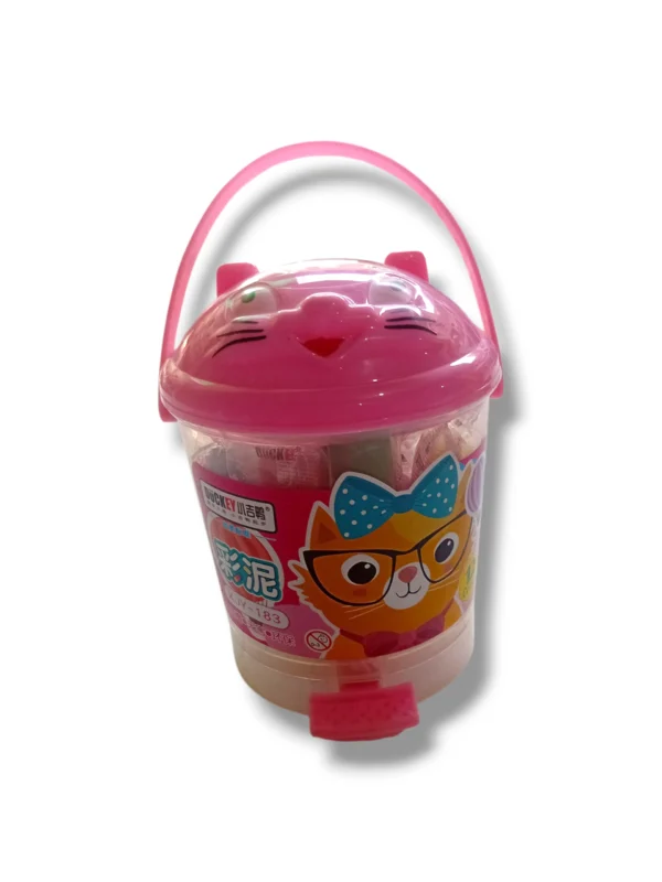 Baby playing with modeling clay