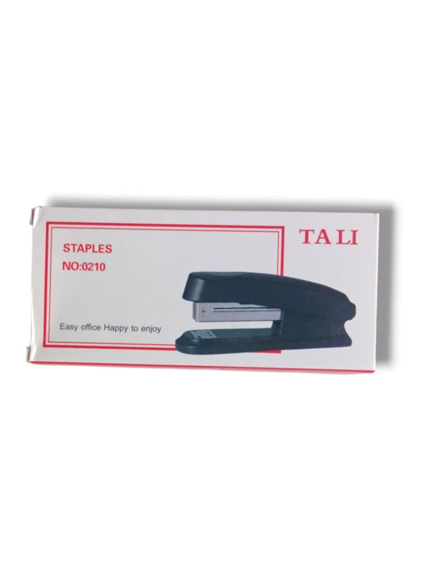 Tali Stapler 0210 on a desk with papers.