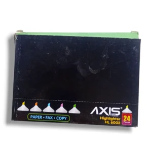 Axis Highlighter HL 6002 highlighting key passages in a textbook.