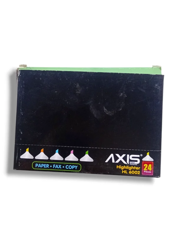 Axis Highlighter HL 6002 - Professional Makeup Highlighter Stick Axis Highlighter HL 6002 highlighting key passages in a textbook.