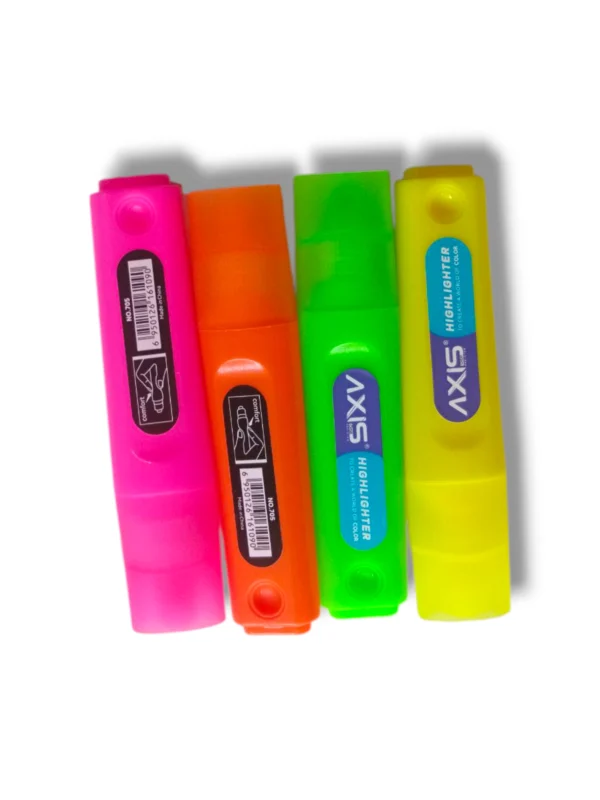 Axis Highlighter HL 6002 - Yellow Fluorescent Marker Pen Axis Highlighter HL 6002 highlighting text in a document.