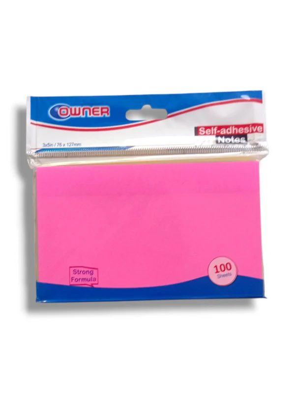 Owner Self Adhesive Notes 3x5 inch