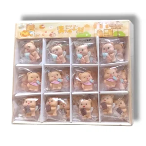 Butterbear Eraser on a pink background