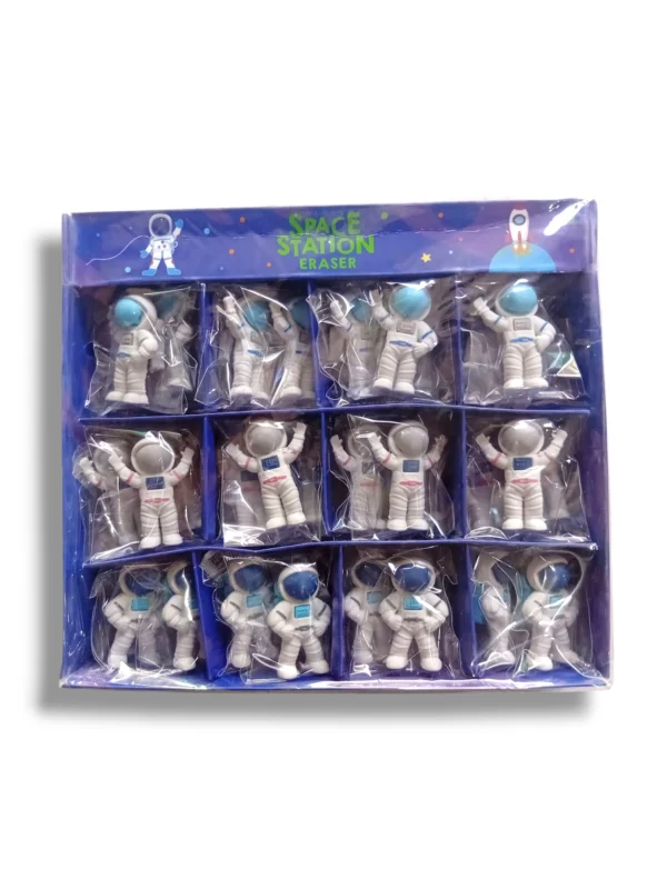 Space Station Eraser 1108 on a student's desk