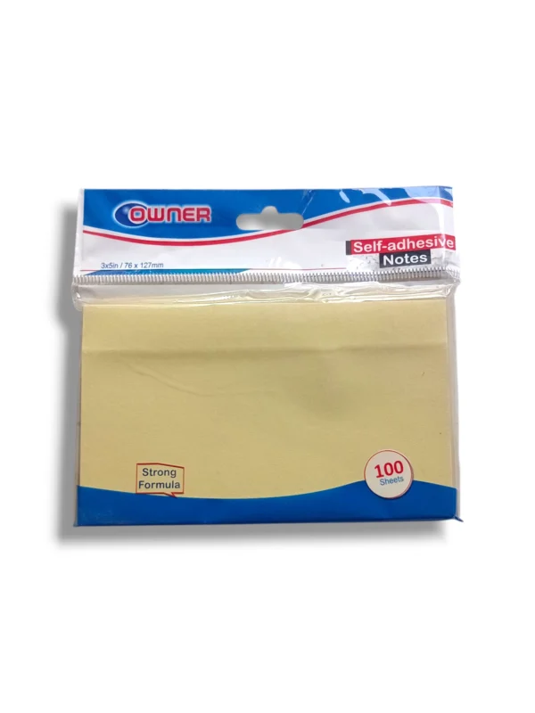 Owner Self Adhesive Notes 3x5 inch 3105