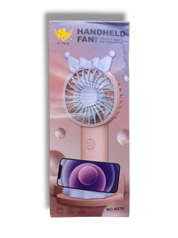 Handheld Fan N97T providing personal cooling relief
