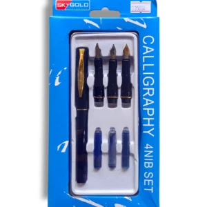 Sky Gold Calligraphy 4 Nib Set for elegant script writing.