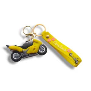 Key chain with durable metal ring and decorative charms