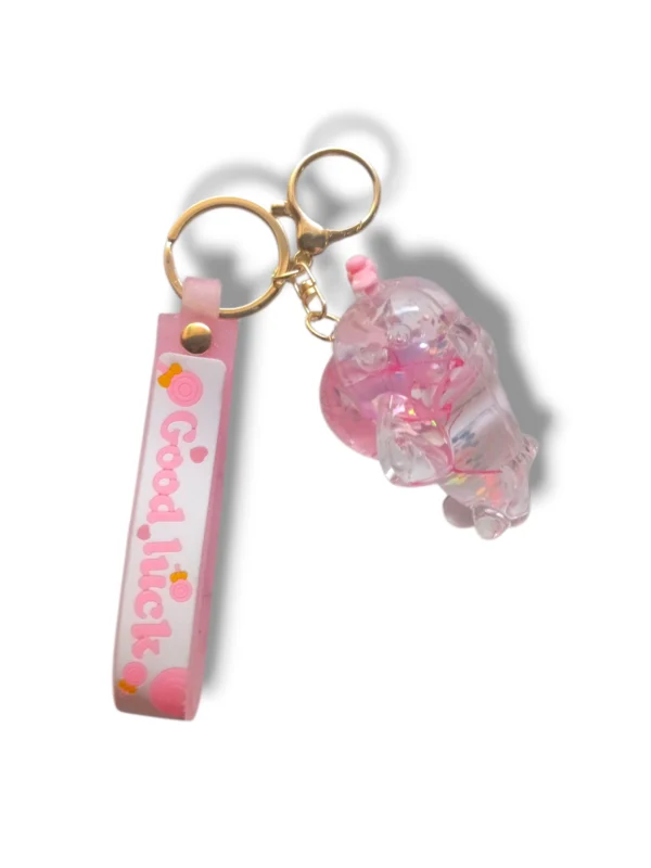 Key chain with durable metal ring and decorative charm