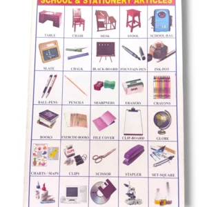 School and Stationary Articles Educational Chart
