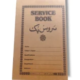Service book with carbon paper for creating duplicate copies