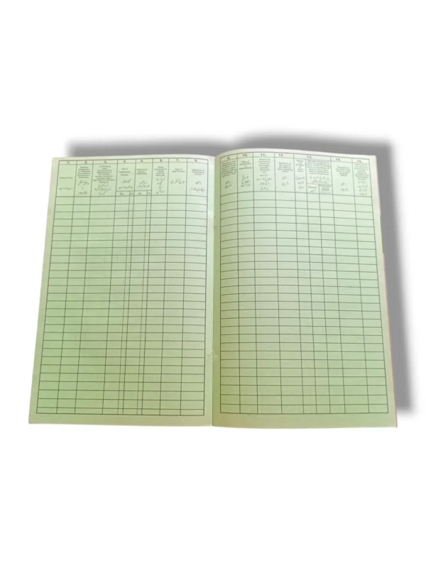Service book with carbon paper for creating duplicate copies