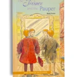 The Prince and the Pauper exchanging clothes in Mark Twain's classic tale.