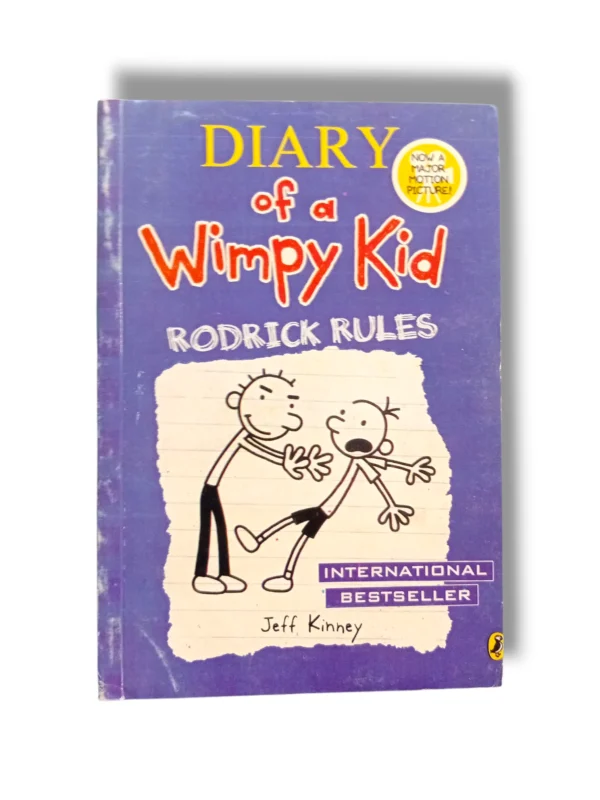 Open Diary of a Wimpy Kid book cover.