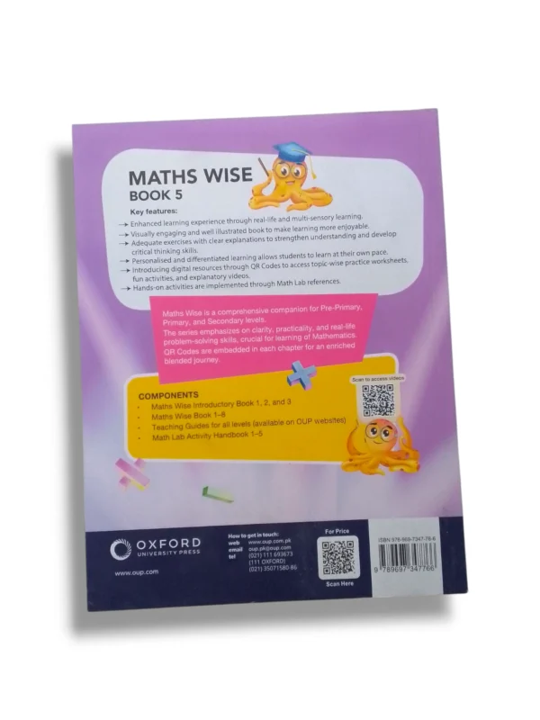 Inside Pages of Oxford Maths Wise 5 Showing Math Exercises