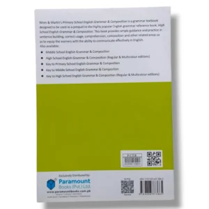 Student using Wren & Martin Primary Grammar Book