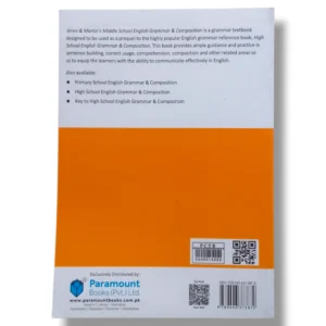 Student reading Wren & Martin English Grammar book